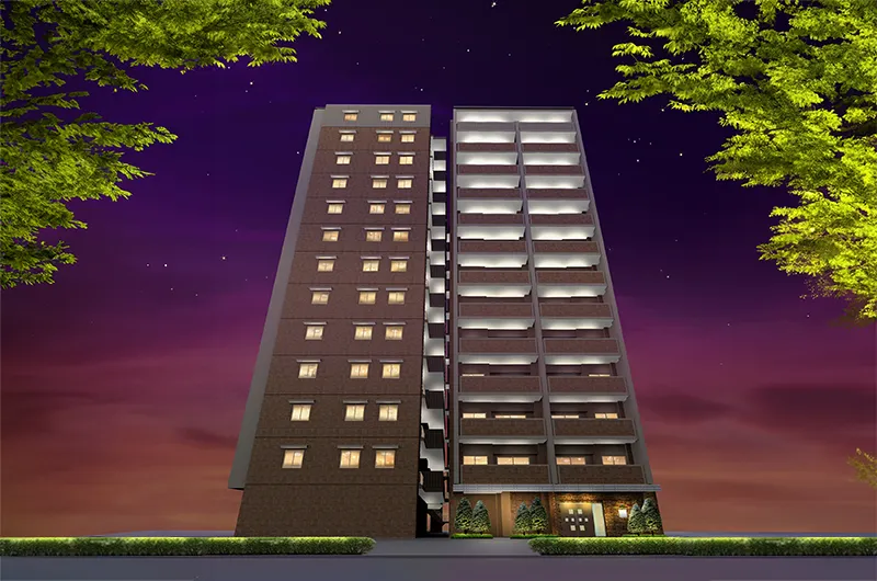 サンクレイドル竹ノ塚 外観 夜景