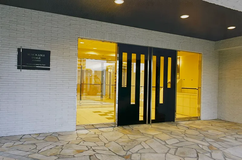 サンクレイドル稲毛参番館入口	